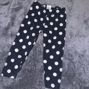 Sparkle navy blue polka dot girls pants